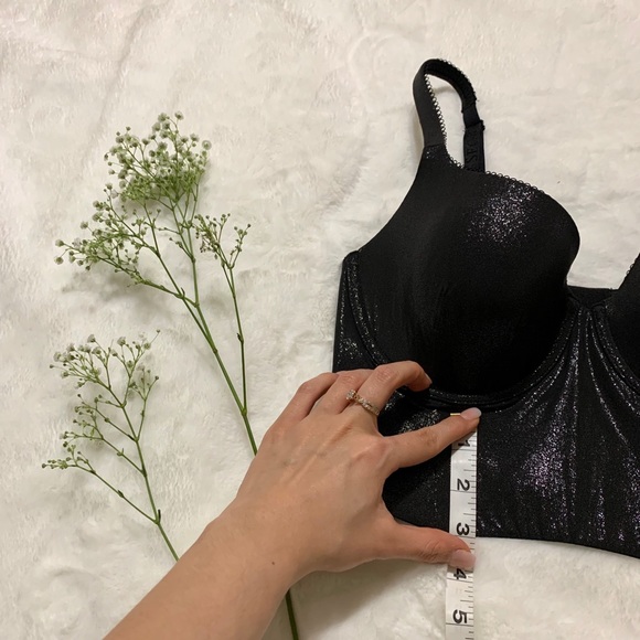 Body By Victoria Lined Black Metallic Bra - Picture 4 of 5
